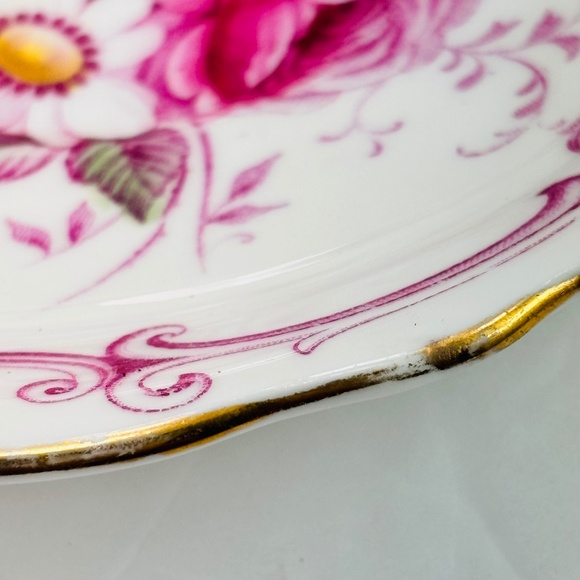 Paragon Double Warrant Tea Cup & Saucer Floral Multi Color England Gold Trim Vtg - Picture 9 of 15